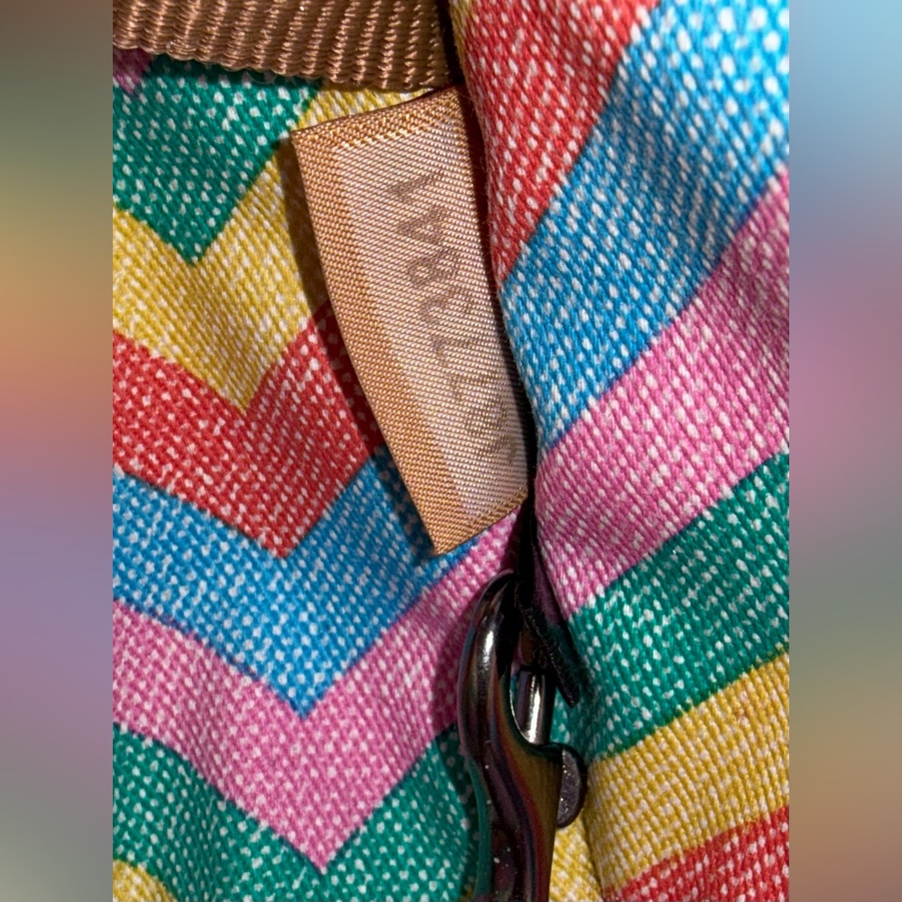 Dooney & Bourke Claremont Field Bag Blue Leather with Brown Trim EUC - Picture 9 of 17